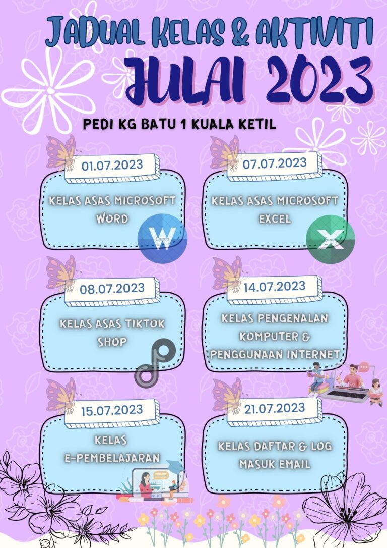 JADUAL AKTIVITI JULAI 2023